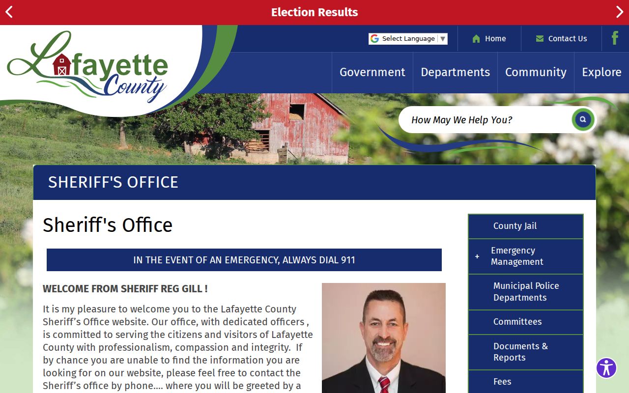 Lafayette County Sheriff arrest and jail records page